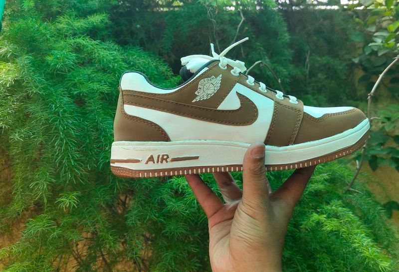 Brown &amp; White Sneakers