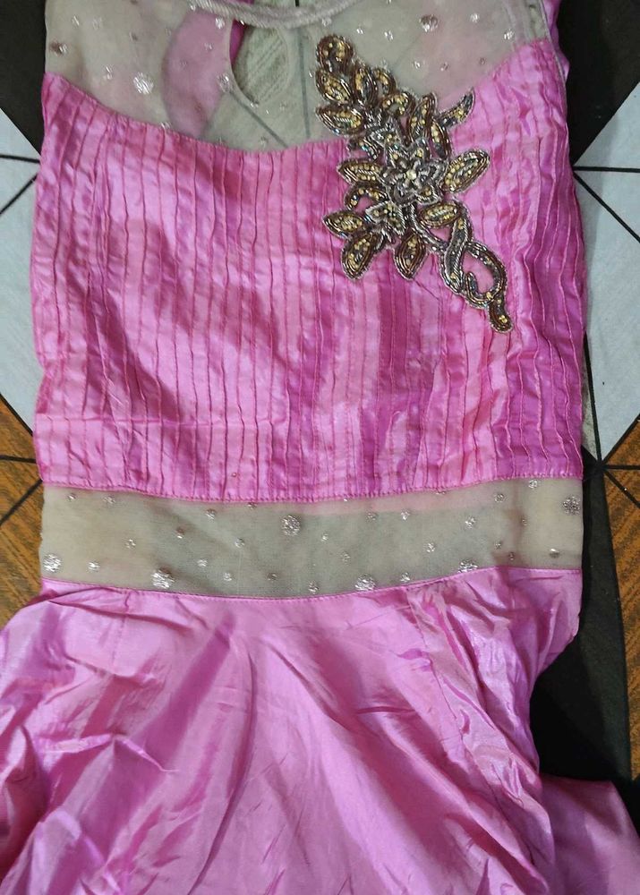 Pink Embellished Party Dress