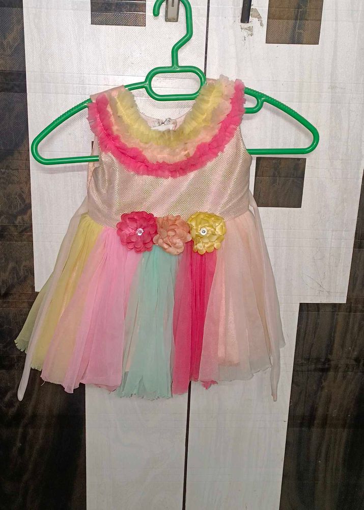 Peach Baby Girl Frock