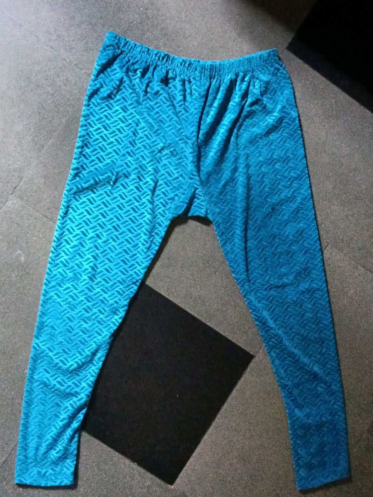 Blue Patterned Leggings