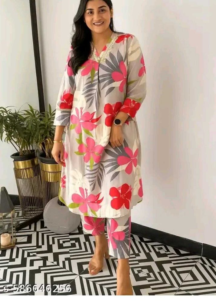 Floral Print Kurta Set
