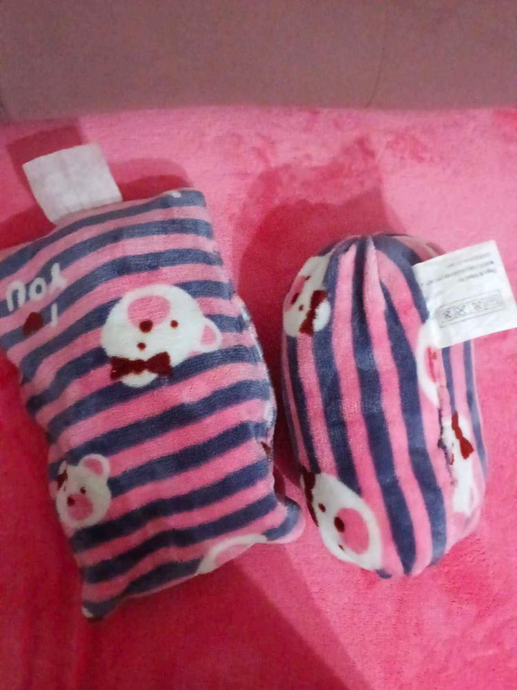 Striped Plush Pillow Set