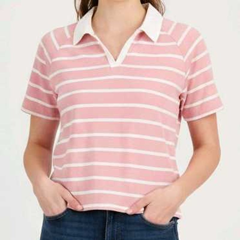 Striped Polo Top