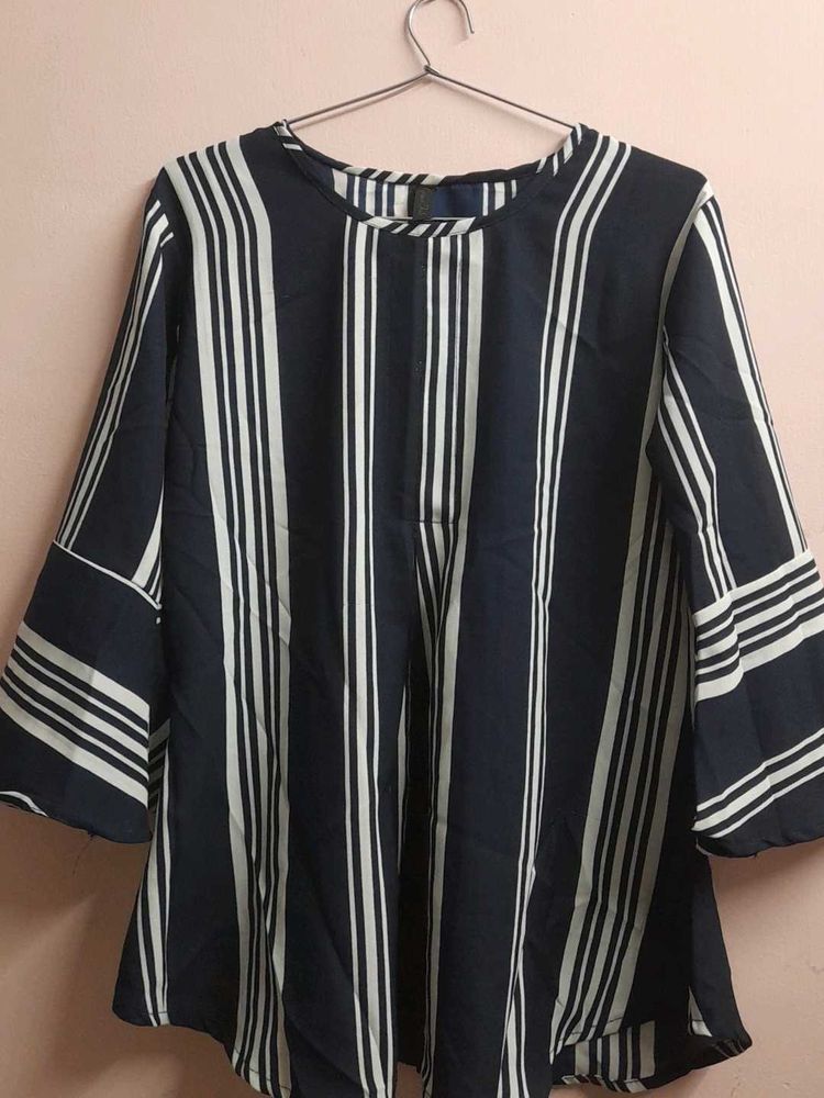Striped Navy Blue Top