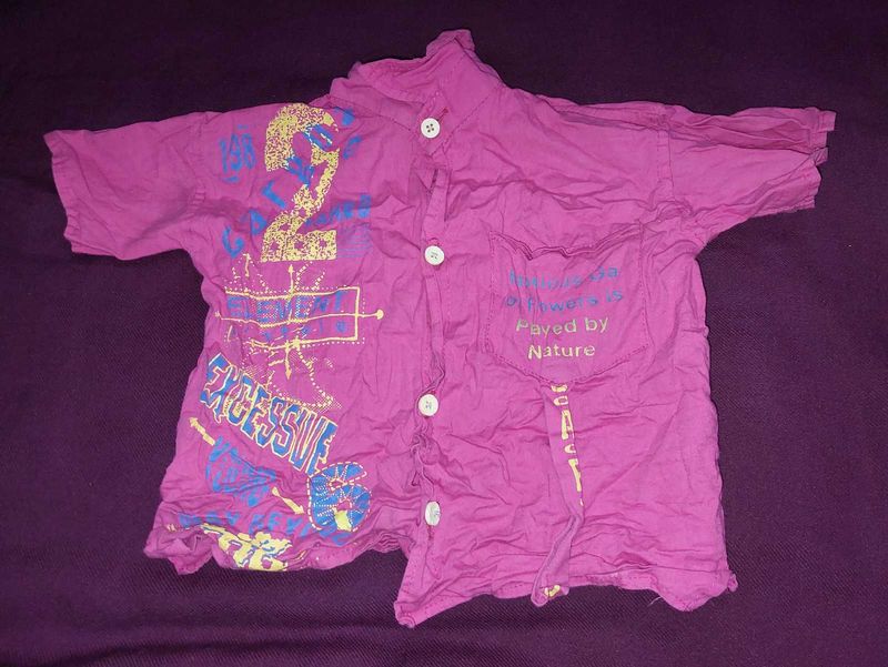 Retro Pink Short-Sleeve Shirt