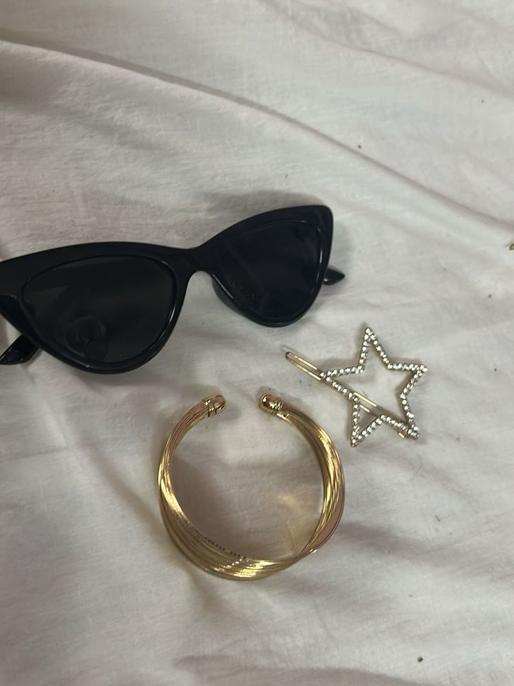 Hair Accessories Sunglasses Bracelet Set