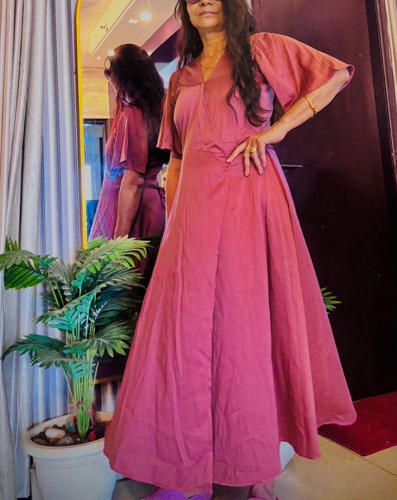 Dusty Rose Wrap Dress