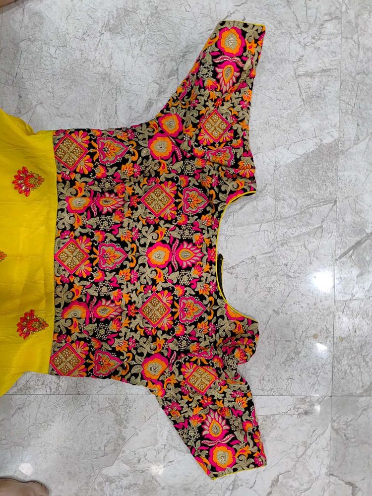 Embroidered Yellow Long Frock