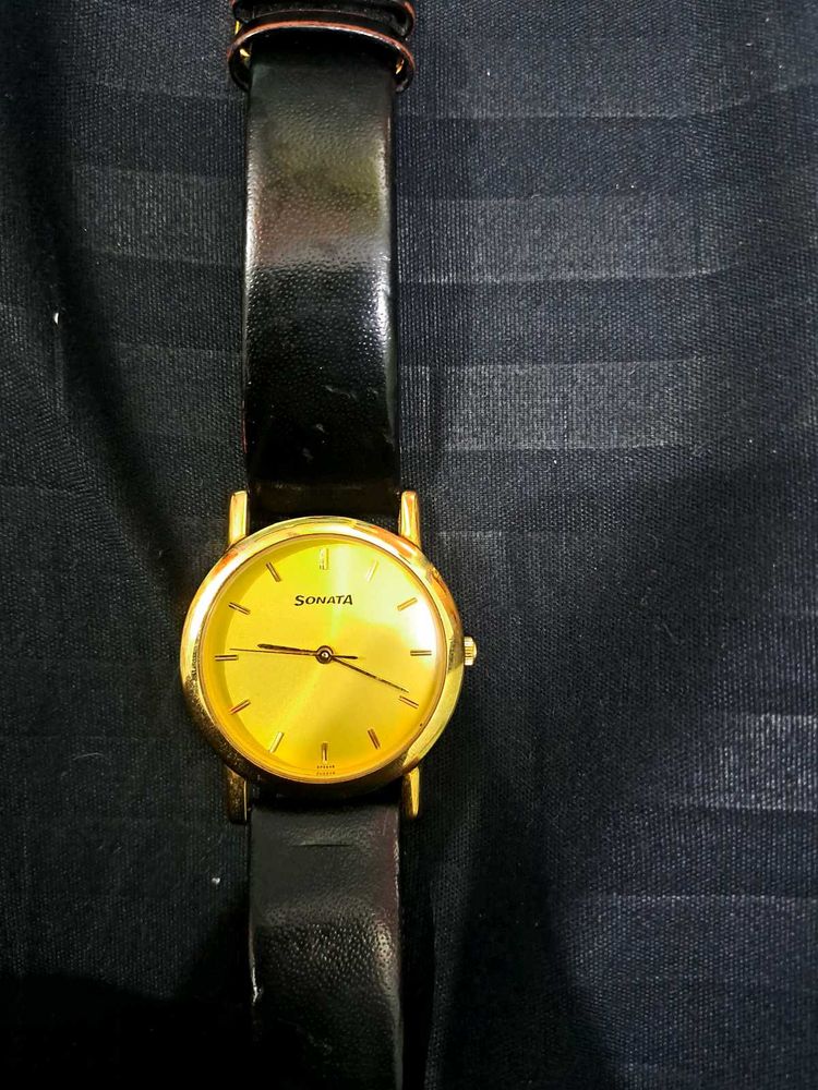 Sonata Gold Watch
