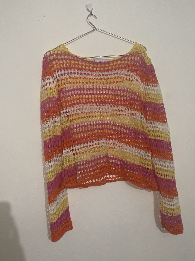 Striped Knit Sweater(Unused)