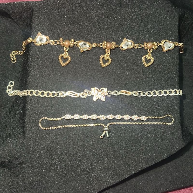 Golden Charm Bracelet Set