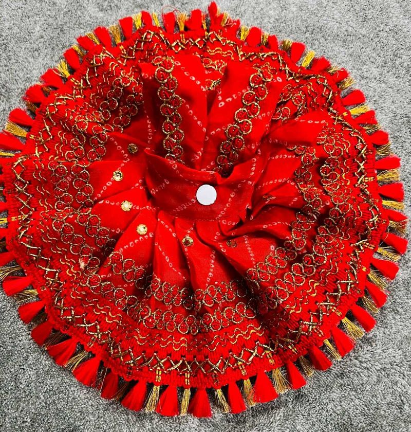 Red Laddu Gopal Festival Dress Combo