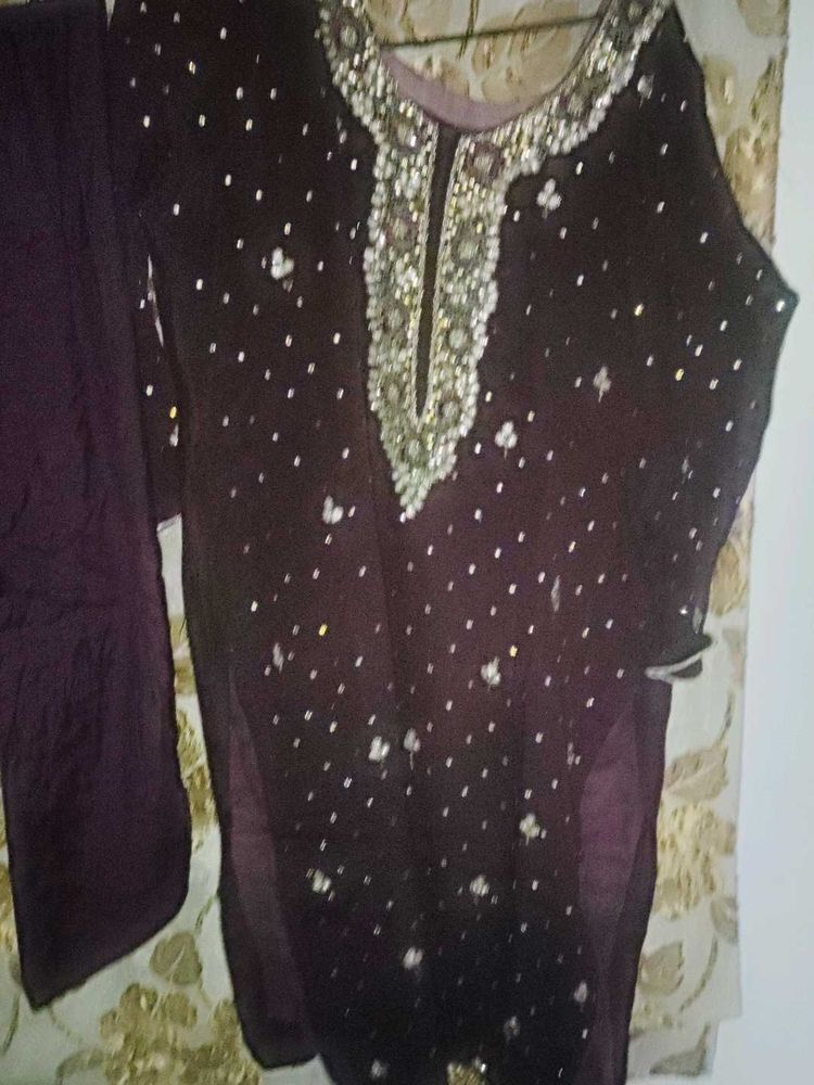Kameez Shalwar Heavy Duppata