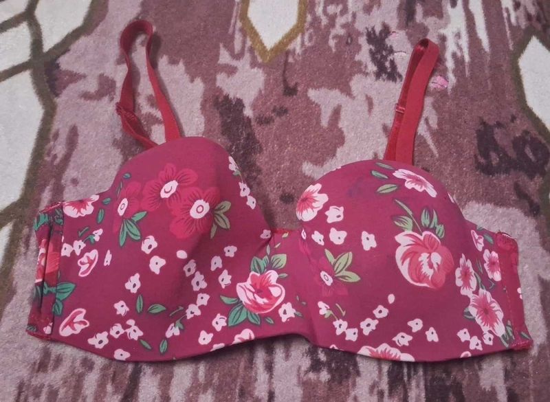Floral Print Bra