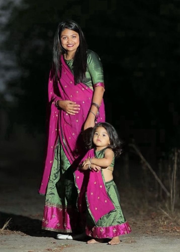 Matching Mummy And Baby Lehnga