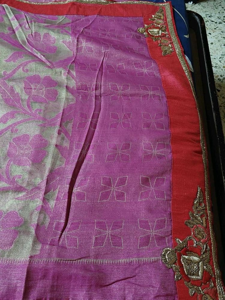 Pink &amp; Gold Sari