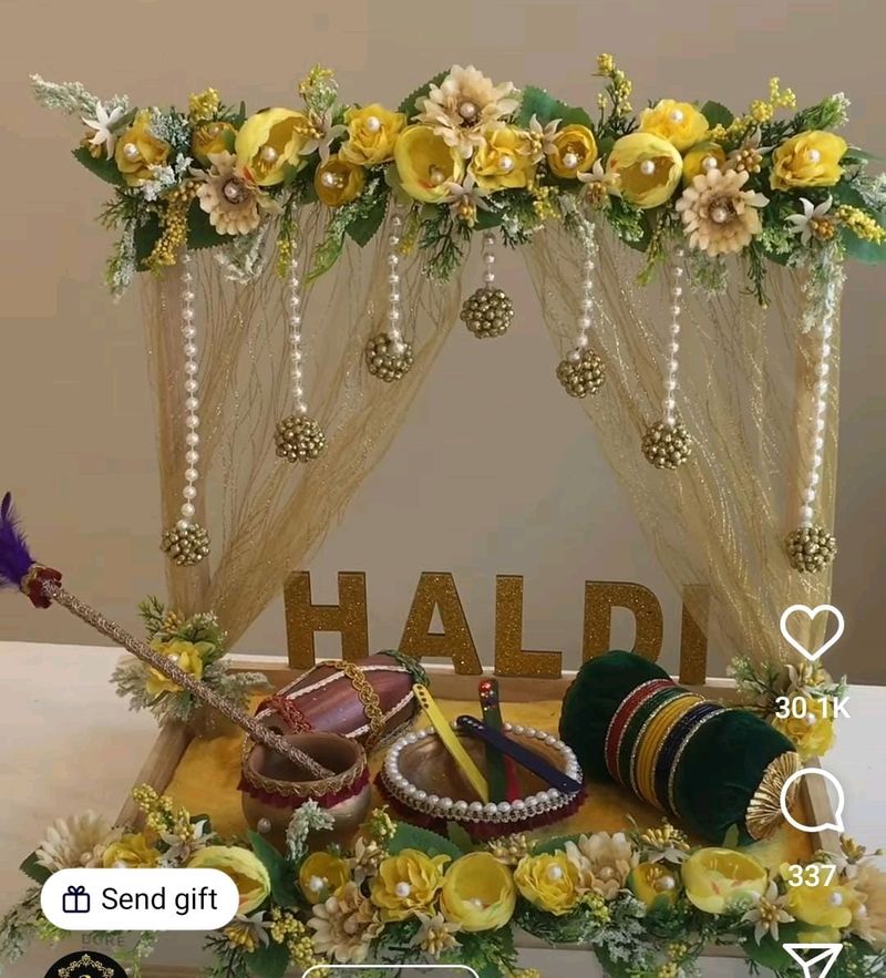 Haldi Mehendi Platter For Wedding Function