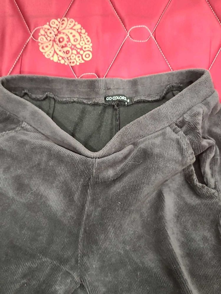 GO COLORS Velvet Corduroy Pants