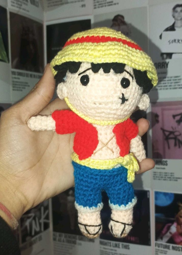 Luffy and Naruto Crochet Doll