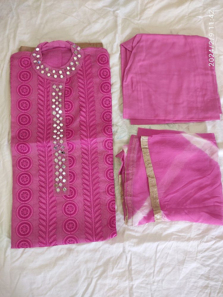 Semi Stitched Dress Material