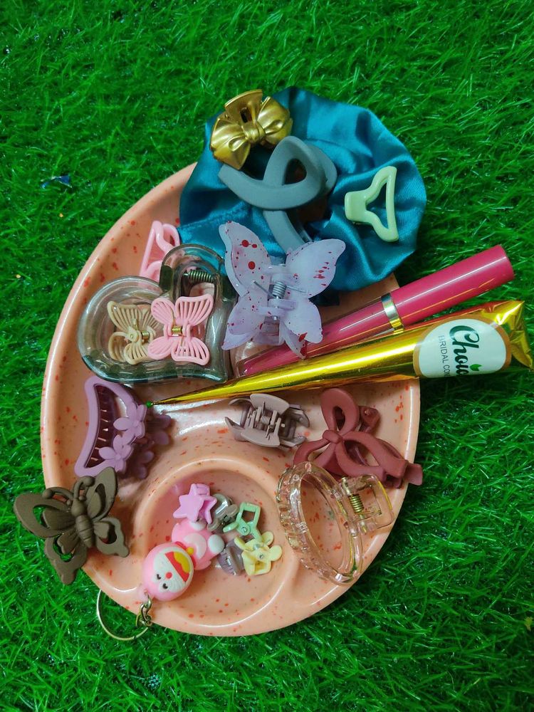 korean Hair Accessories Bundle Hamper box