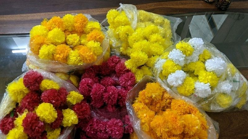 Set Of 2 Artificial Flower Ladi Festive Decoration