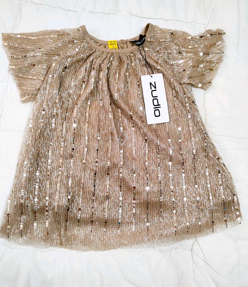 Zudio Gold Sequin Party Dress
