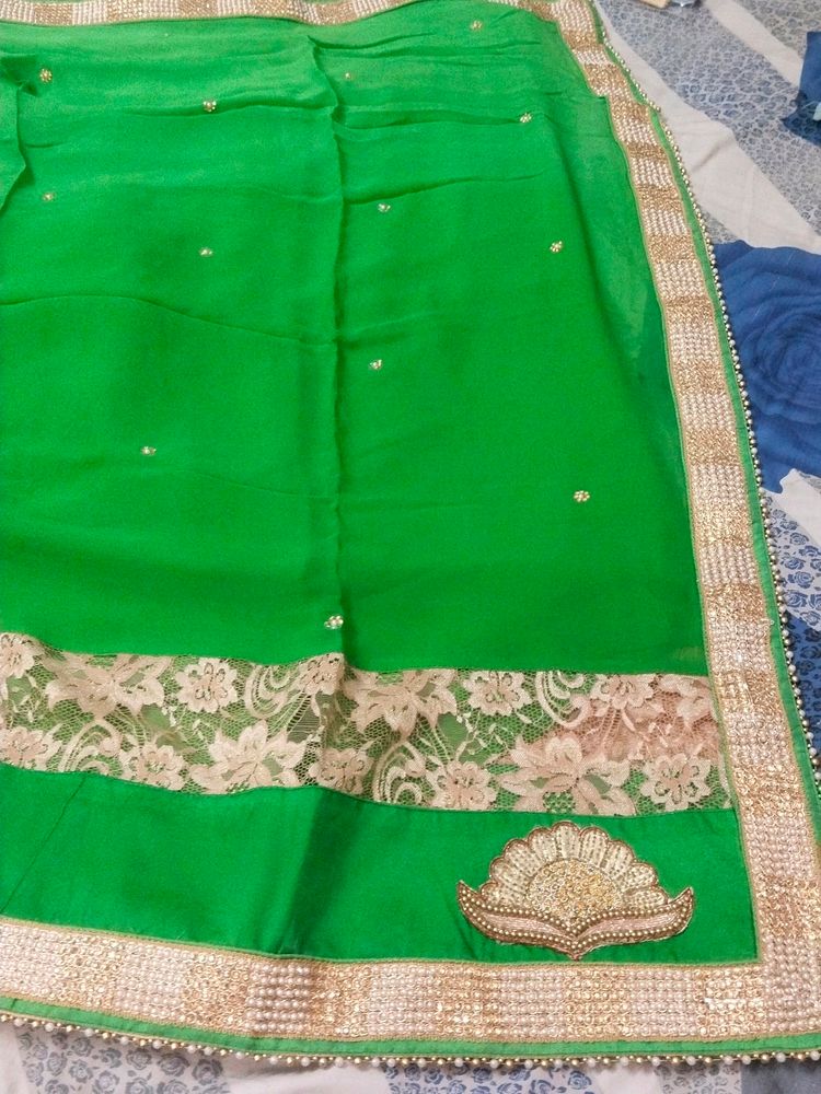 Beautiful Heavy Pure Georgette Saree