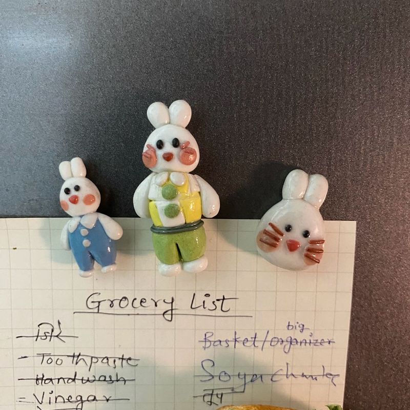 Set of 3 Bunny Fridge Magnets