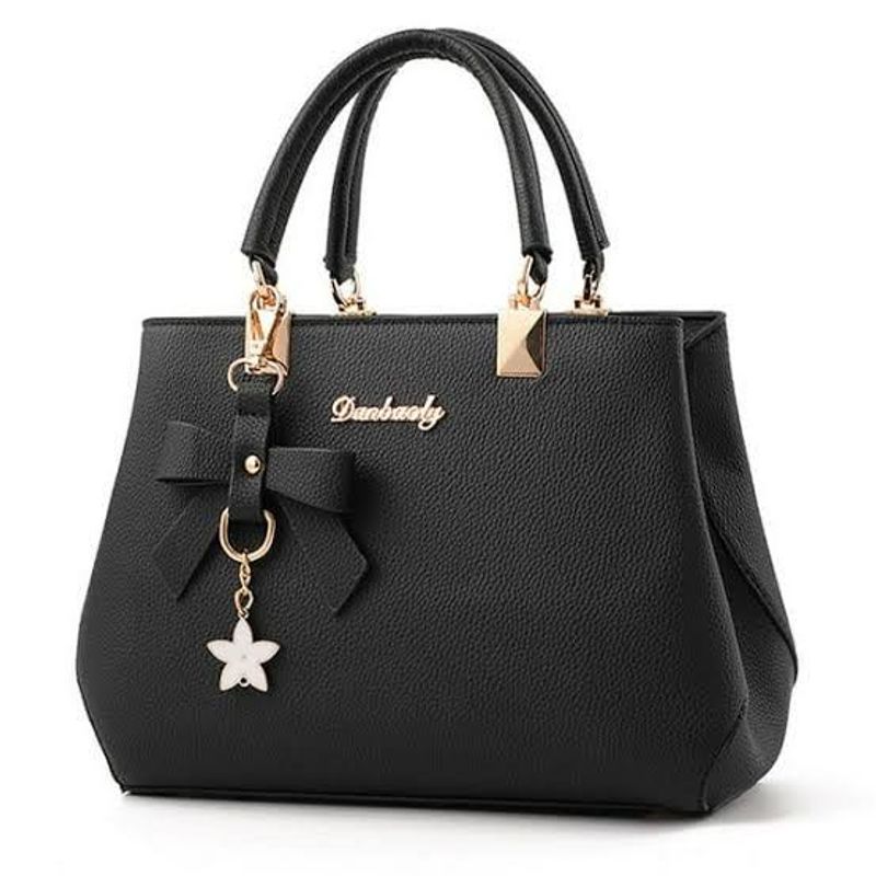 Danbaoly Black Faux Leather Handbag