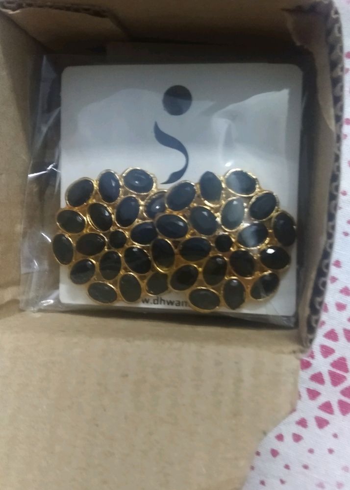 black earrings