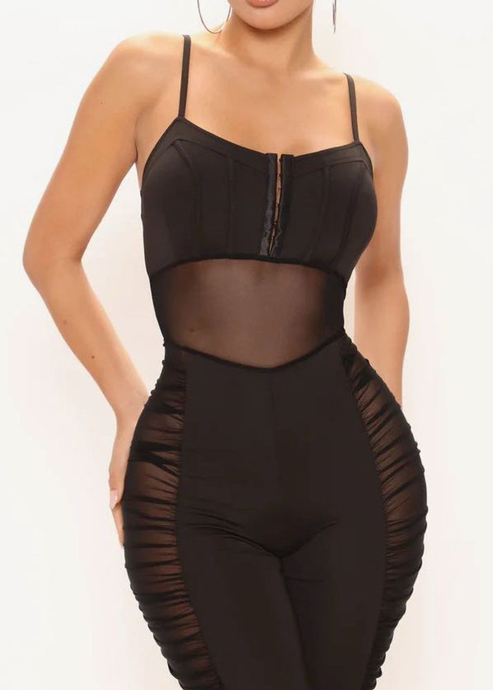 FashionNova Mesh Sexy Jumpsuit ❤️‍🔥| Ruched