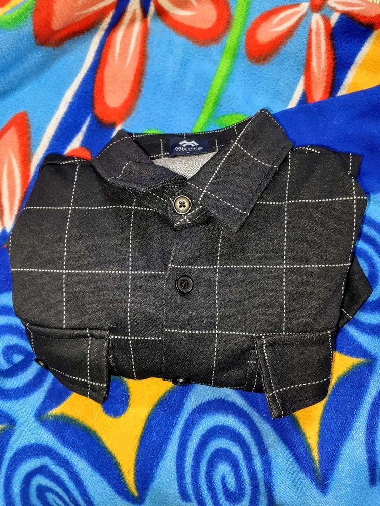Men Textured Dobby checked Shirt