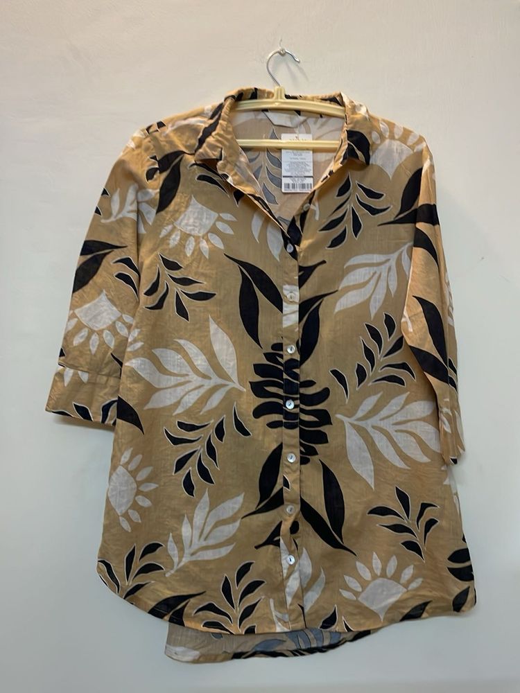 Printed Cotton Shirt For Ladies