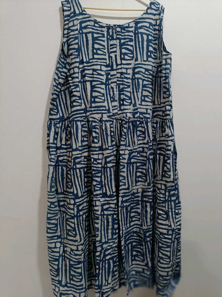 Indigo Print Dress