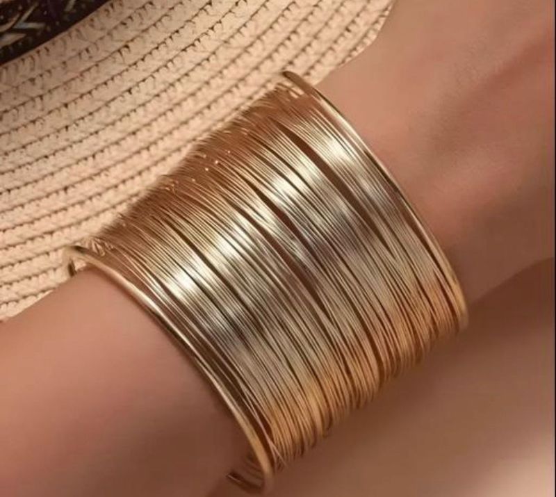 Gold Wire Cuff Bracelet