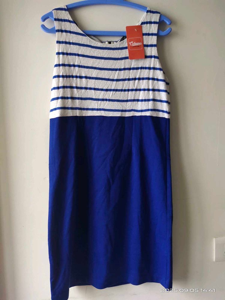 Striped Sleeveless Dress - L Size