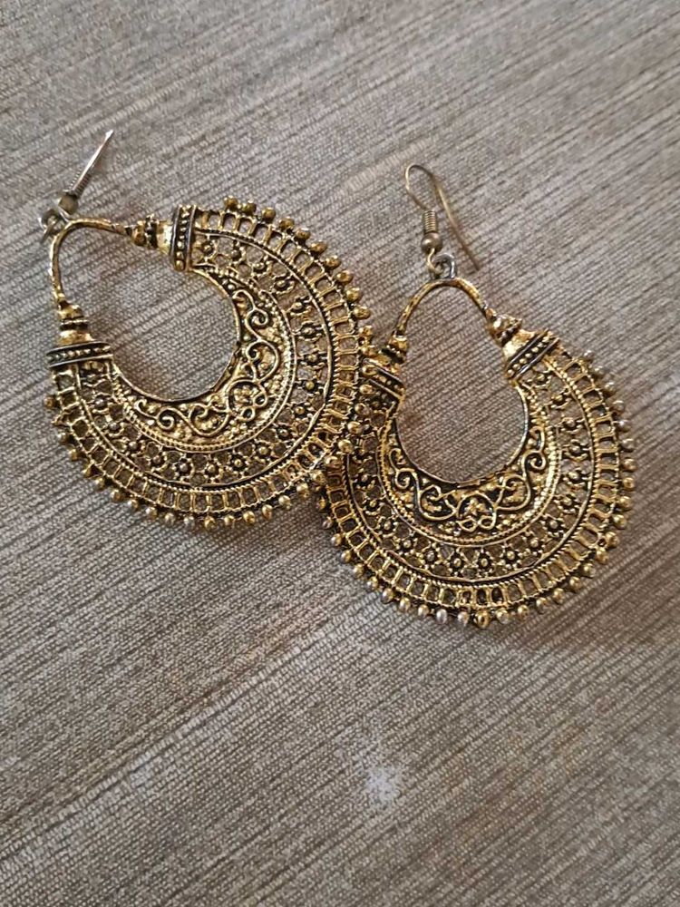 Boho Gold Hoop Earrings