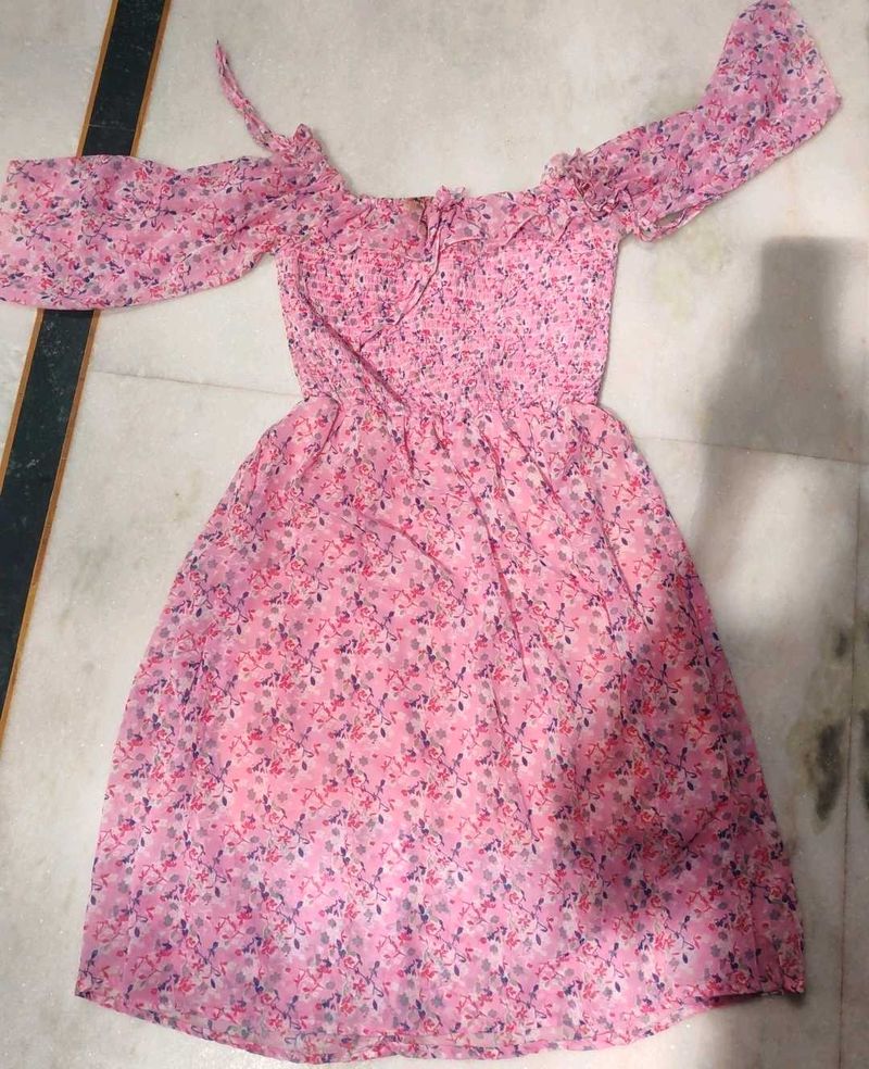 Pink Floral Dress