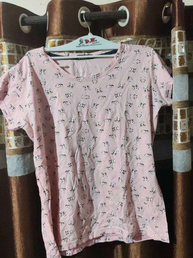 Pink Printed T-shirt