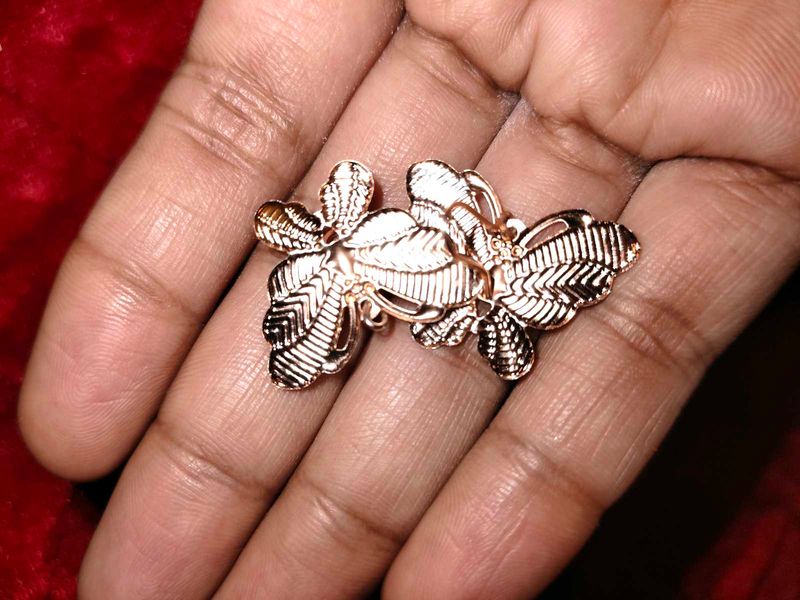 Rose Gold Floral Clip-On Earrings
