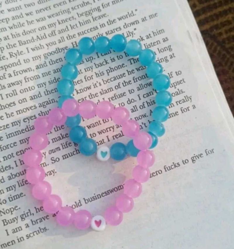 Beaded Heart Bracelets - Cute Set