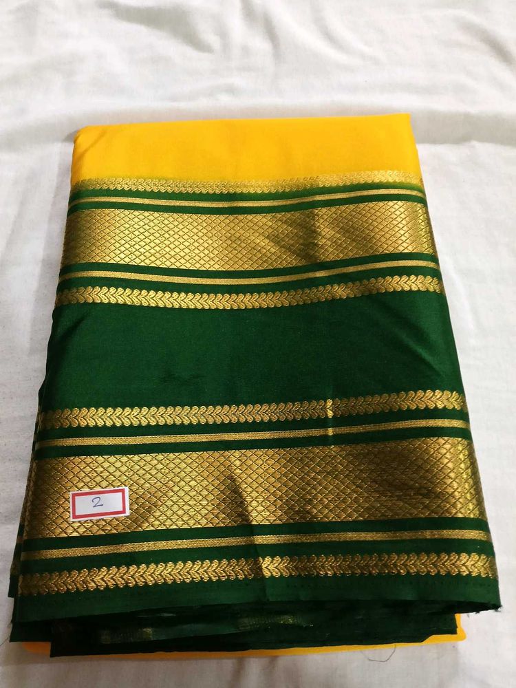 Yellow &amp; Green Saree