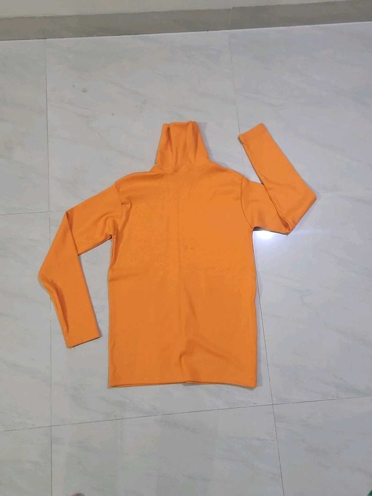 Orange Turtleneck - Long Sleeve