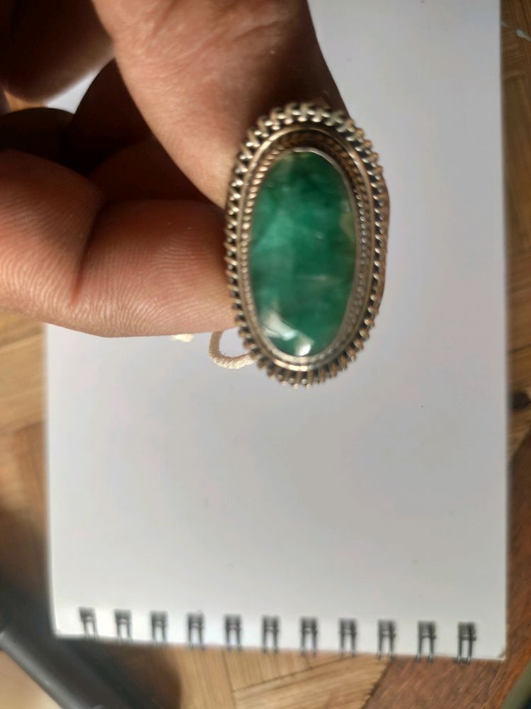 New Emerald Green Stone Ring