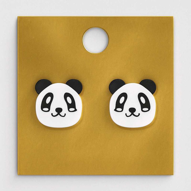 Panda Earrings