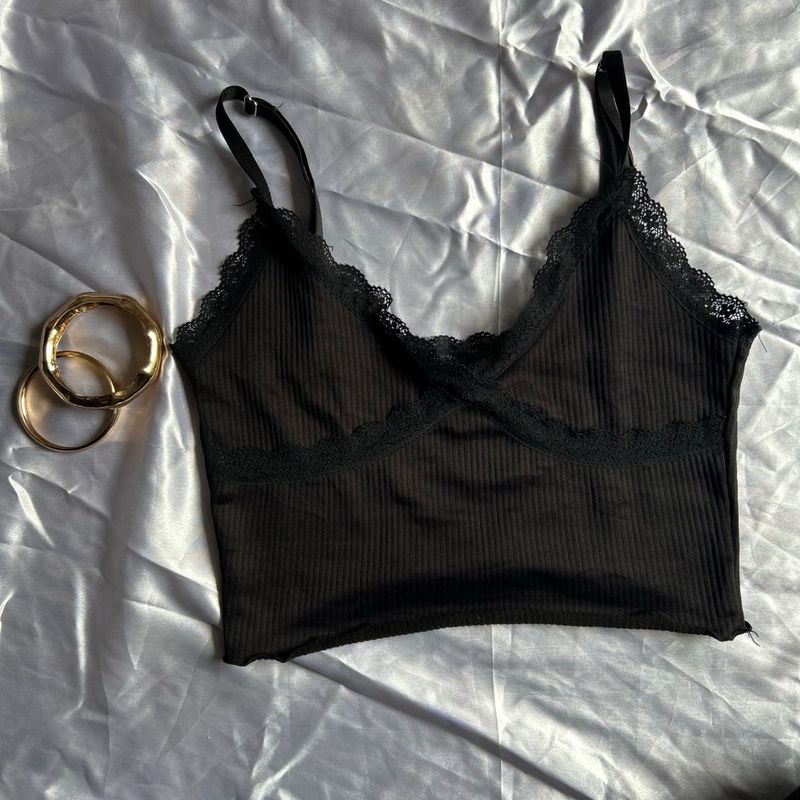 Black Divided cami top