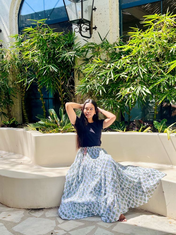 Flowy Floral Maxi Skirt