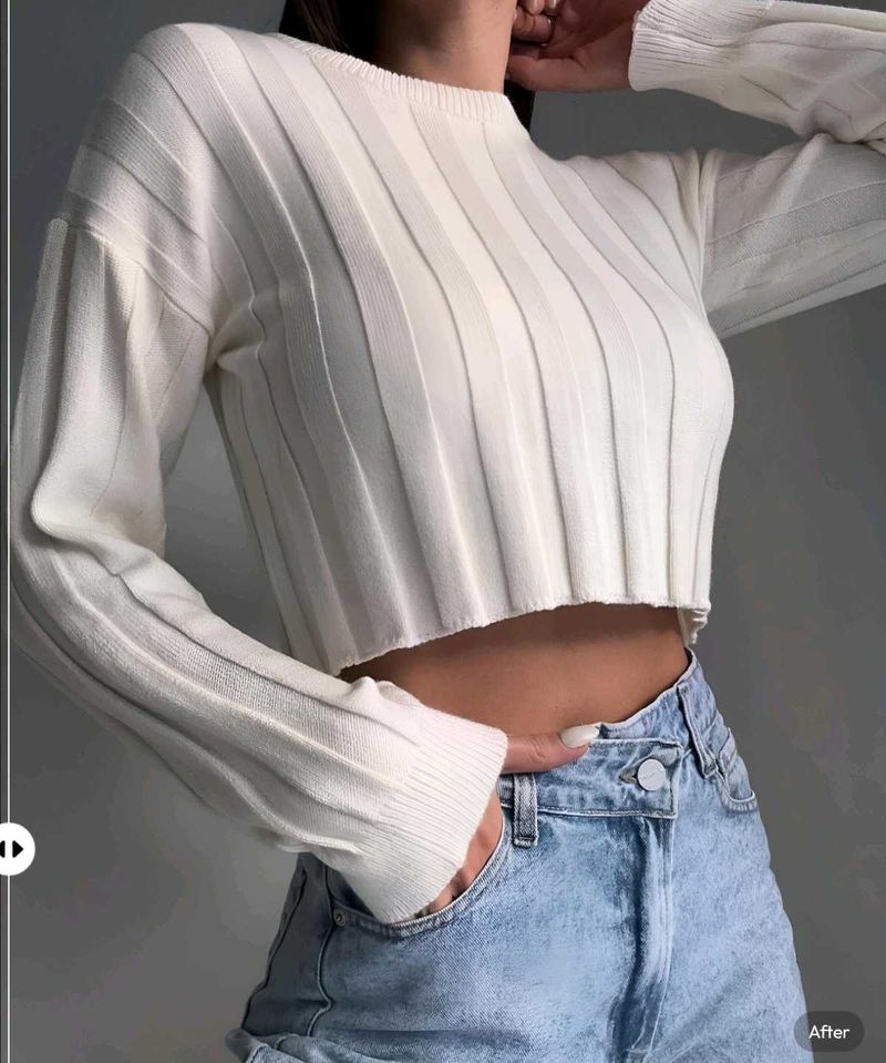 New with tag Pinterest Ribbed Knit Cropped Sweater