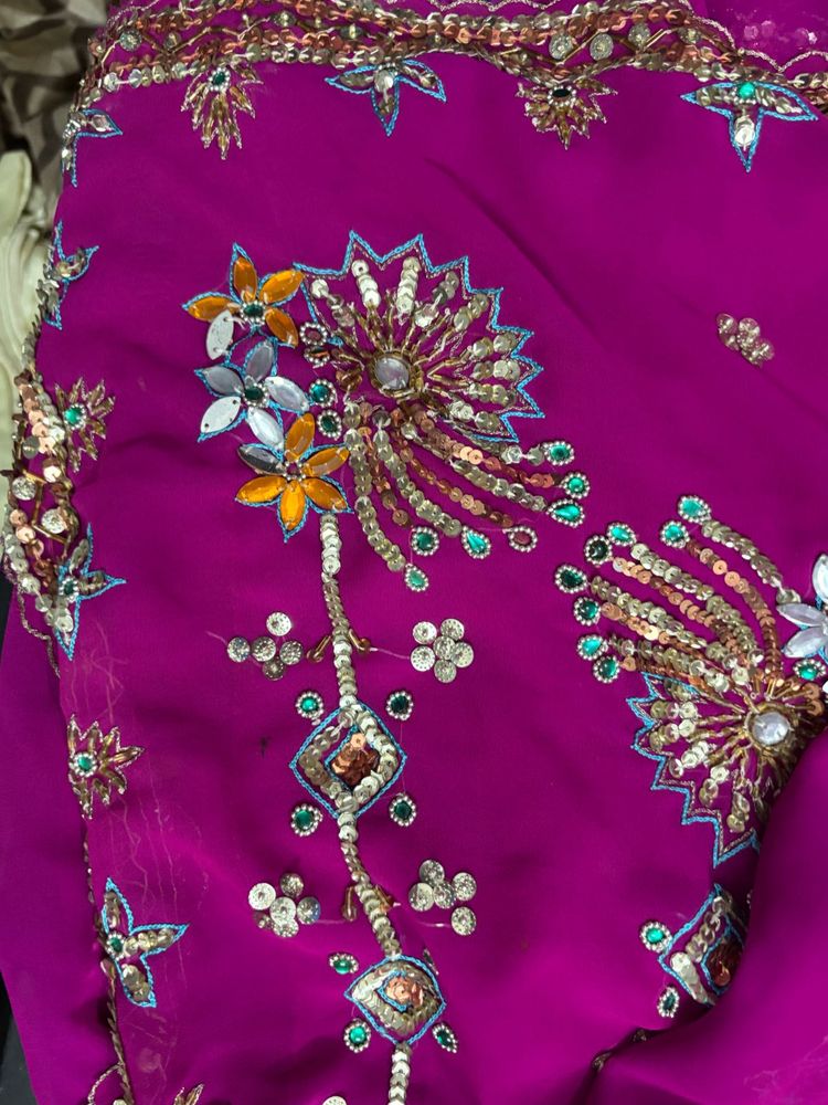 Embroidered Pink Fabric